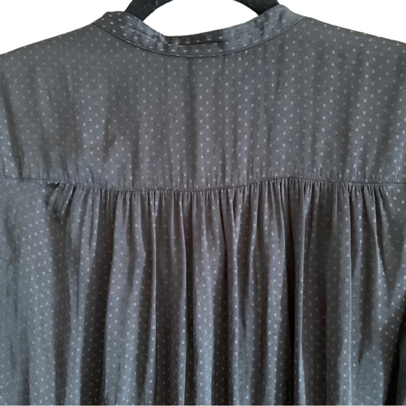 5 for $20 H&M SILKY BLACK POLKA DOT LONGSLEEVE TOP BLOUSE SHIRT 4 S/M - Picture 3 of 8